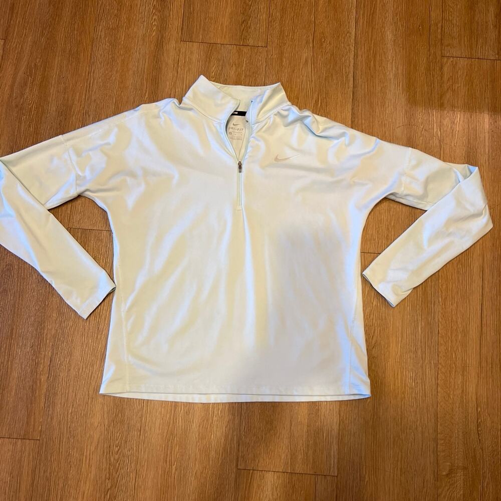Nike ice blue pullover half zip Sz med
